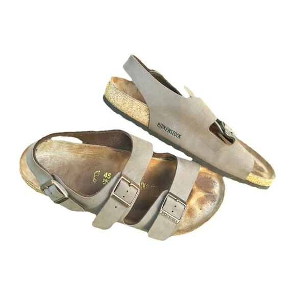 Birkenstock Milano‎ Men’s Leather Sandals Size 45 US M12  Mocha - Picture 1 of 17